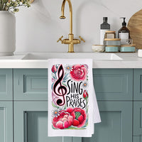 Sing His Praises Kitchen Towel: Christian Worship Gift Decor Rockledge Designs LLC
