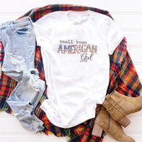 Rockledge Designs LLC Shirts & Tops Small Town American Girl Patriotic Graphic Tee – USA Flag Print Shirt - WE150 Small Town American Girl Patriotic Graphic Tee – USA Flag Print Shirt - WE150