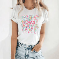 Rockledge Designs LLC Shirts & Tops Summer Vibes Floral Bow Tee – Coquette Style Graphic Shirt – Cute Preppy Summer T-Shirt - SE127 Summer Vibes Floral Bow Tee – Coquette Style Graphic Shirt – Cute Preppy Summer T-Shirt - SE127