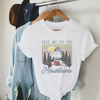 Rockledge Designs LLC Shirts & Tops Take Me to the Mountains Camping Tee – Retro Mountain Adventure Graphic T-Shirt - NA140 Take Me to the Mountains Camping Tee – Retro Mountain Adventure Graphic T-Shirt - NA140
