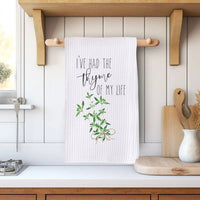Rockledge Designs LLC Kitchen Decor Thyme of my Life Kitchen Hand Towel | Microfiber Waffle Weave Dish Towel Thyme of my Life Kitchen Hand Towel | Microfiber Waffle Weave Dish Towel