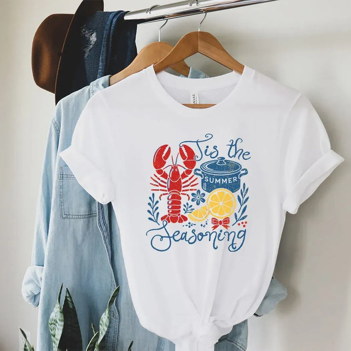 Rockledge Designs LLC Shirts & Tops Tis the Seasoning Tee – Crawfish Boil Graphic Shirt – Funny Southern Summer T-Shirt - SE128 Tis the Seasoning Tee – Crawfish Boil Graphic Shirt – Funny Southern Summer T-Shirt - SE128