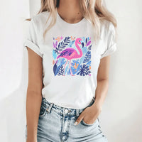 Rockledge Designs LLC Shirts & Tops Tropical Flamingo Graphic Tee – Colorful Summer Bird Shirt – Beach Vacation T-Shirt - SE112 Tropical Flamingo Graphic Tee – Colorful Summer Bird Shirt – Beach Vacation T-Shirt - SE112