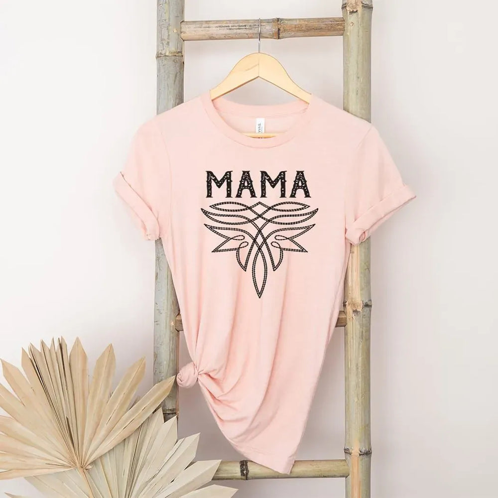 Rockledge Designs LLC Shirts & Tops Western Mama Tee – Boho Cowboy Style Graphic T-Shirt for Moms - ML206 Western Mama Tee – Boho Cowboy Style Graphic T-Shirt for Moms - ML206