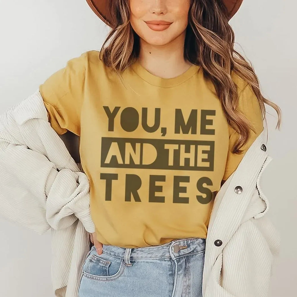 Rockledge Designs LLC Shirts & Tops You, Me and the Trees Tee – Eco-Lover Nature Graphic T-Shirt - SP135 You, Me and the Trees Tee – Eco-Lover Nature Graphic T-Shirt - SP135