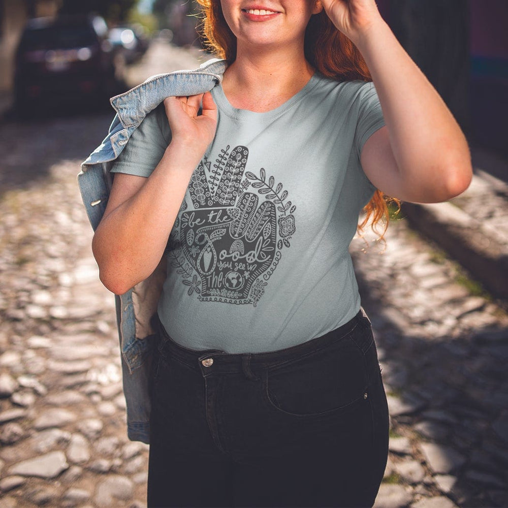 Be The Good Peace Hand Tee – Boho Inspirational Graphic T-Shirt - IN154