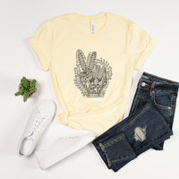 Be The Good Peace Hand Tee – Boho Inspirational Graphic T-Shirt - IN154