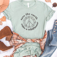 Save the Earth Raise a Wildflower Graphic T-Shirt - ML134