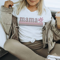 Retro Mama Daisy Graphic Tee – Vintage Boho Mom Shirt - ML154