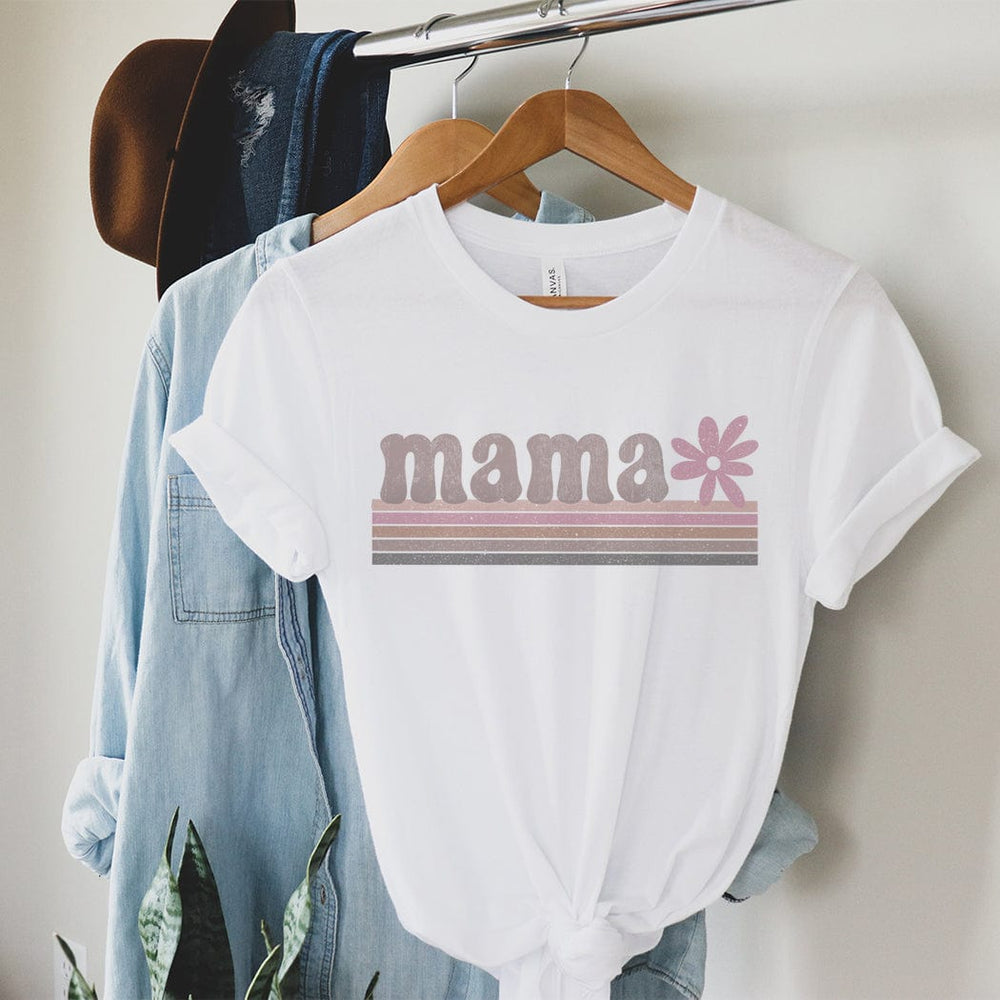 Retro Mama Daisy Graphic Tee – Vintage Boho Mom Shirt - ML154