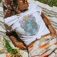 Make Every Day Earth Day Graphic Tee – Floral Earth Planet Eco Shirt - SP130