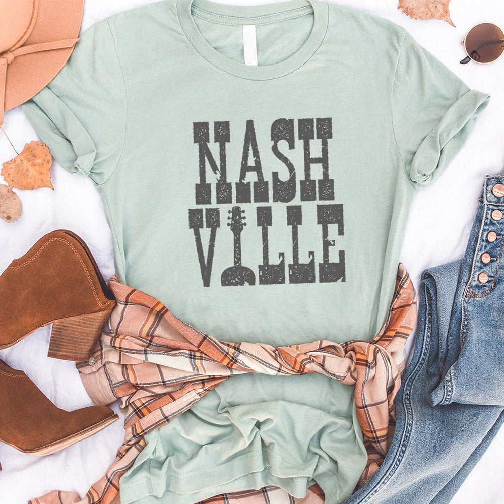 Nashville Western Graphic Tee – Country Music Vintage T-Shirt - WE118